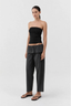 Organic Cotton 90s Strapless Top Black