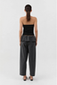 Organic Cotton 90s Strapless Top Black