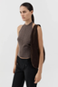Soft Oval Shoulder Bag Coffee
