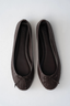 Woven Bow Ballet Flat Coffee