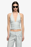 Bay Halter Top Blue/ Ivory Stripe