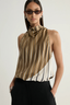 Sloane Top Moss Stripe