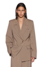 Oversized Blazer Cappucino Pinstripe