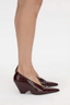 Rhys Patent Croc Pump Burgundy