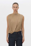 Siona Sleeveless Drape Top Taupe