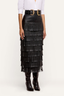 Sevigne Fringe Maxi Skirt Black