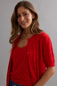 Lace Stitch Cardi Red Flame