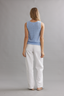 Lace Stitch Tank Sky Blue