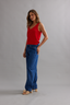 Lace Stitch Tank Red Flame