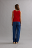 Lace Stitch Tank Red Flame