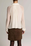 Sheer Gathered Blouse Cream