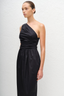 One Shoulder Tulip Dress Black