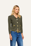 Osiris Collared Cardigan Army/ Gold