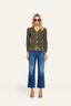 Osiris Collared Cardigan Army/ Gold