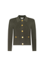 Osiris Collared Cardigan Army/ Gold