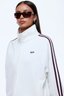 Valentina Jersey Zip Thru Cream/ Burgundy