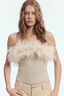Clarice Knit Bustier Top Champagne Gold