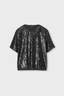 Cher Sequin Top Black