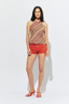 Madrid Halter Top Liquorice Stripe