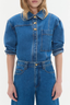 Rylan LS Denim Shirt Mid Wash Blue