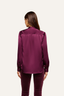 Bianca Band Collar Blouse Dark Plum