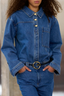 Rylan LS Denim Shirt Mid Wash Blue