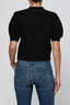 Novalie Waffle Stitch Cardigan Black Lurex