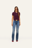 Cirrus Crop Polo Dark Plum