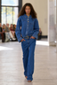 Rylan LS Denim Shirt Mid Wash Blue