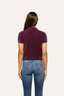 Cirrus Crop Polo Dark Plum