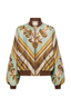 La Rosa Jacquard Bomber Jacket Multi