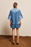 Jesse Denim Applique Mini Dress Blue