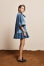 Jesse Denim Applique Mini Dress Blue