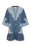 Jesse Denim Applique Mini Dress Blue