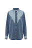 Jessie Denim Applique Shirt Blue