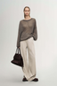 Cashmere Silk Sweater Raw Velvet Brown