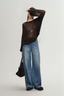 Cashmere Silk Sweater Reddish Brown