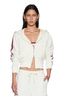 Carter Slim Hoodie Off White Burgundy