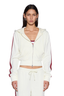 Carter Slim Hoodie Off White Burgundy