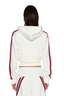 Carter Slim Hoodie Off White Burgundy