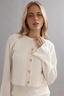 Frilly Crop Cardi Ivory