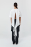 Cotton Jersey Split Back Tee Off White