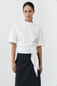 Cotton Jersey Split Back Tee Off White