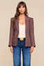 Karima Tweed Blazer Merlot Red/ Ecru Tweed