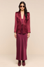 Sena Silk Blazer Merlot Red