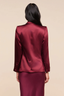 Sena Silk Blazer Merlot Red