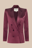 Sena Silk Blazer Merlot Red