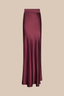 Ryker Silk Maxi Skirt Merlot Red