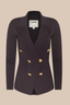 Amelia Knit Blazer Dark Java/ Gold