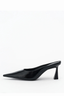 Skylar Mule Black Oily Crinkle